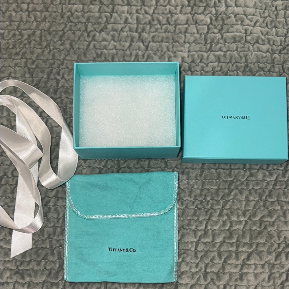 Tiffany & Co. Blue box and pouche.